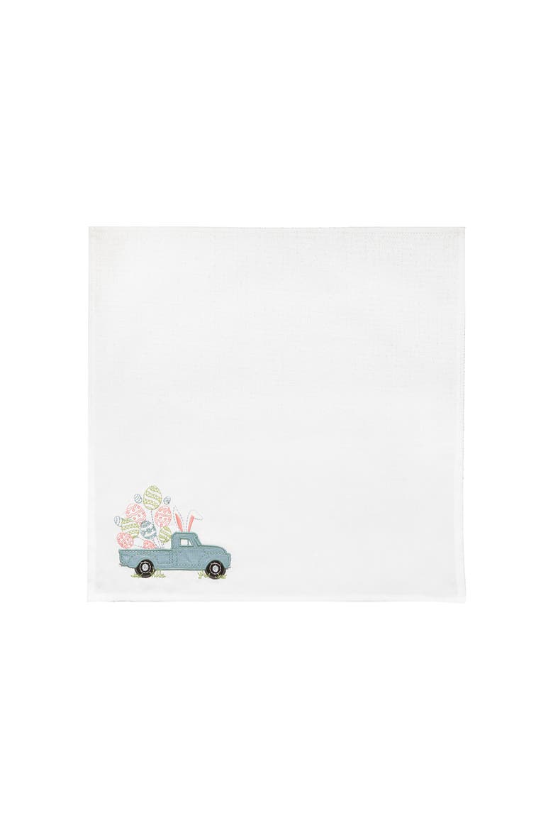 Hippity Hoppity Easter Napkin, Main, color, White