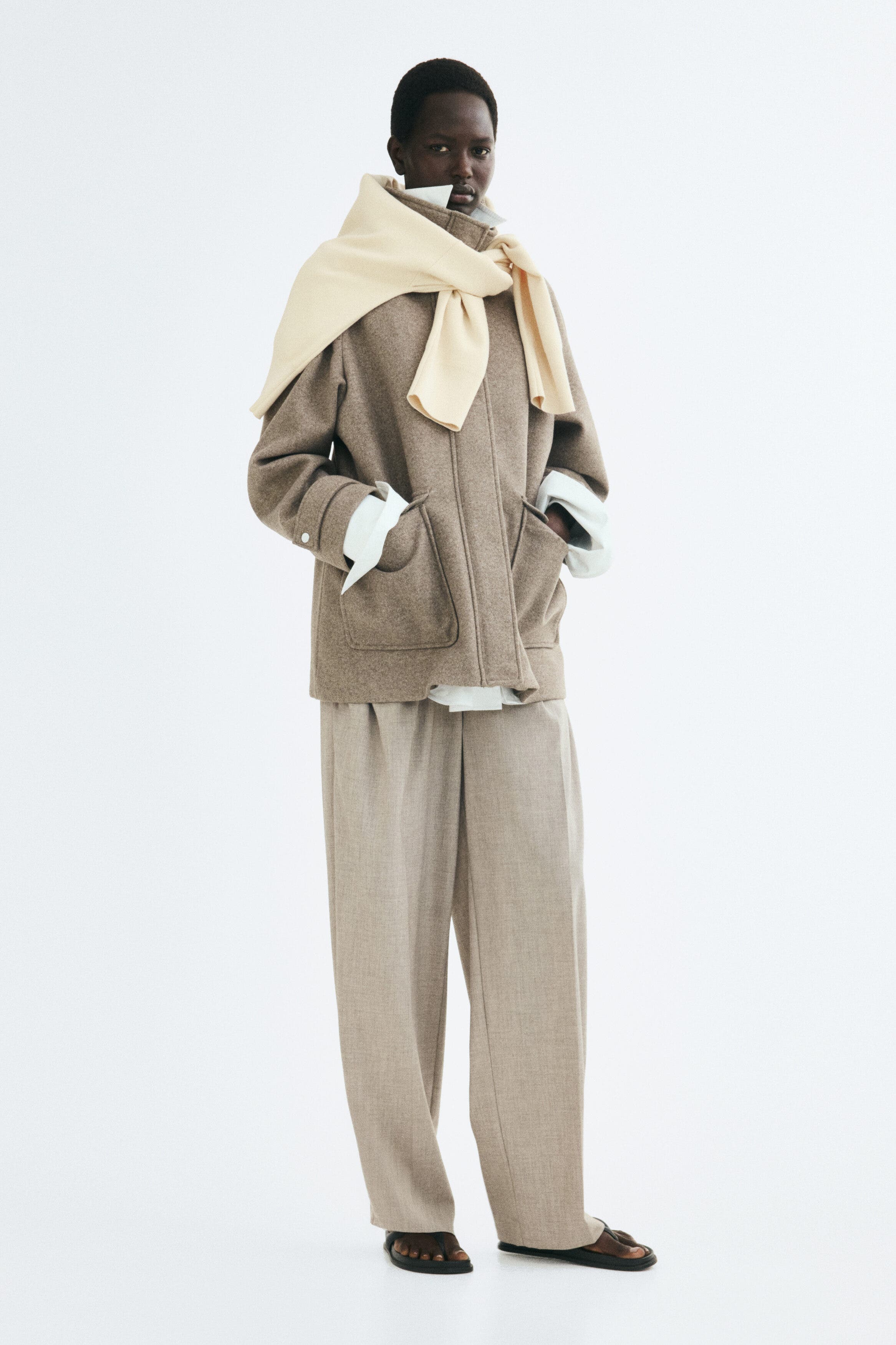 H&M Funnel-collar Coat (Women) | Nordstrom