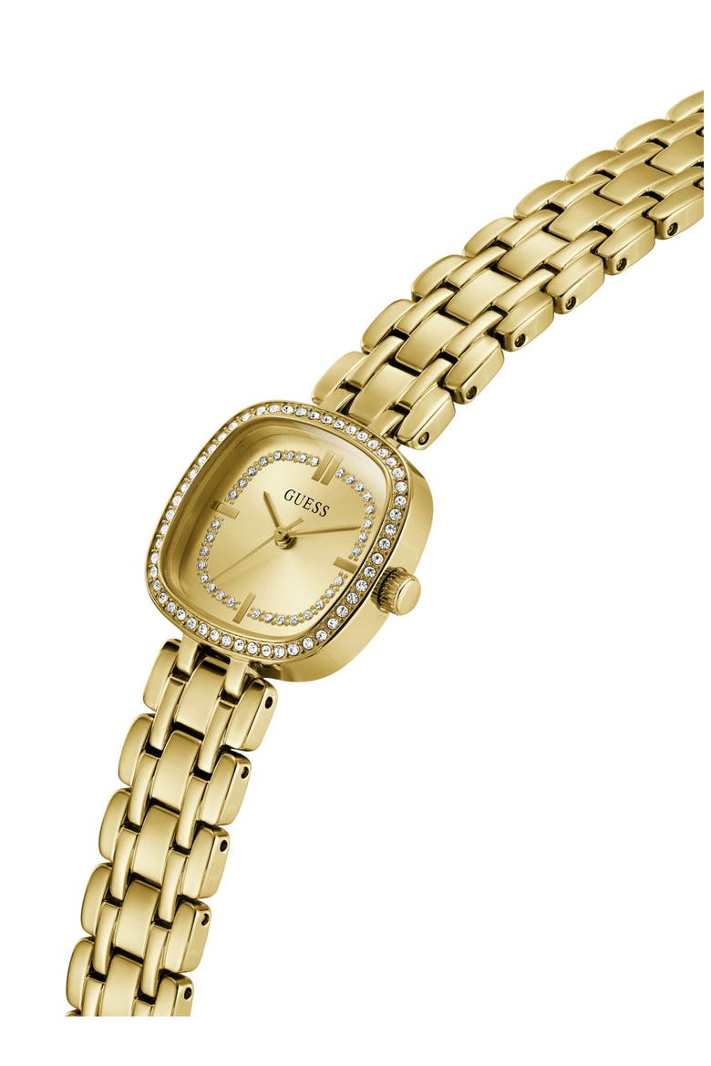 Crystal Bezel Two-Tone Bracelet Watch, 25mm, Alternate, color, GOLD-TONE