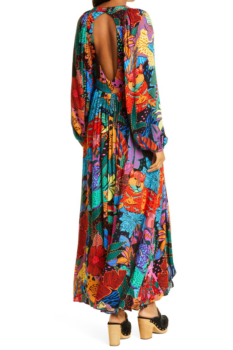 Long Sleeve Maxi Dress, Alternate, color, BLACK MULTI