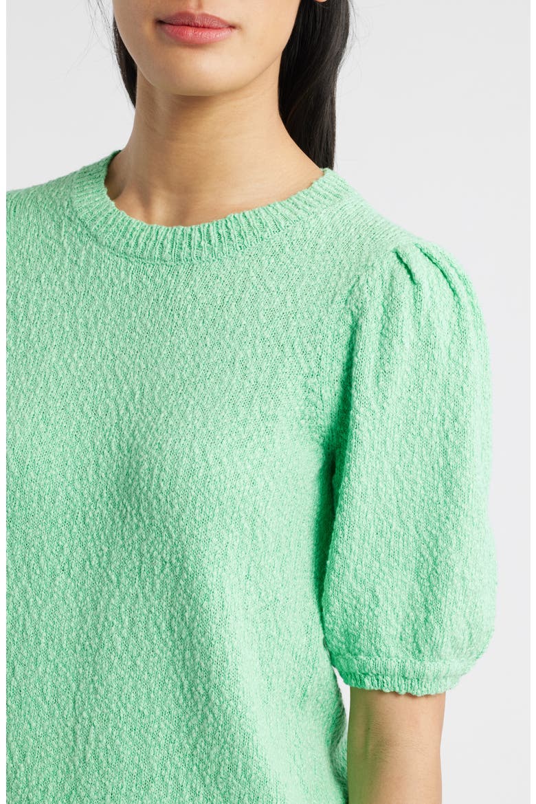 Novelty Short Sleeve Cotton Sweater, Alternate, color, GREEN CELTIC