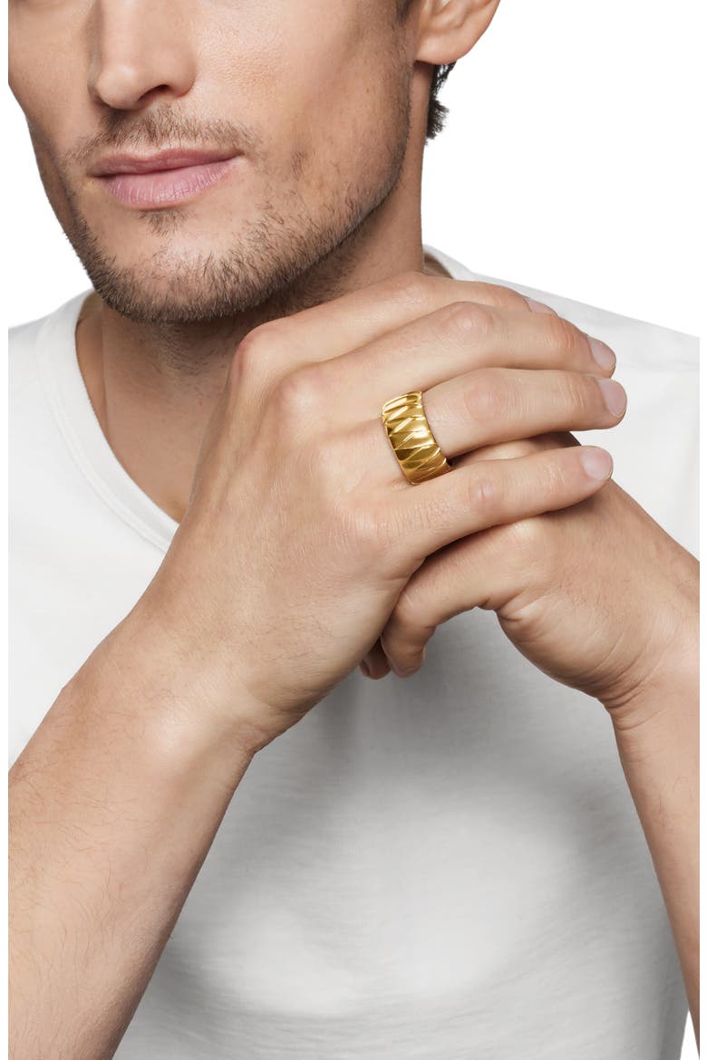 Men's Cairo Wrap Ring Band, Alternate, color, 18K YELLOW GOLD
