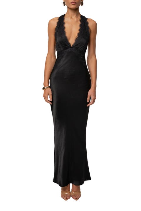 Satin Evenings Maxi Dress