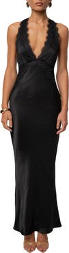 JLUXLABEL Satin Evenings Maxi Dress