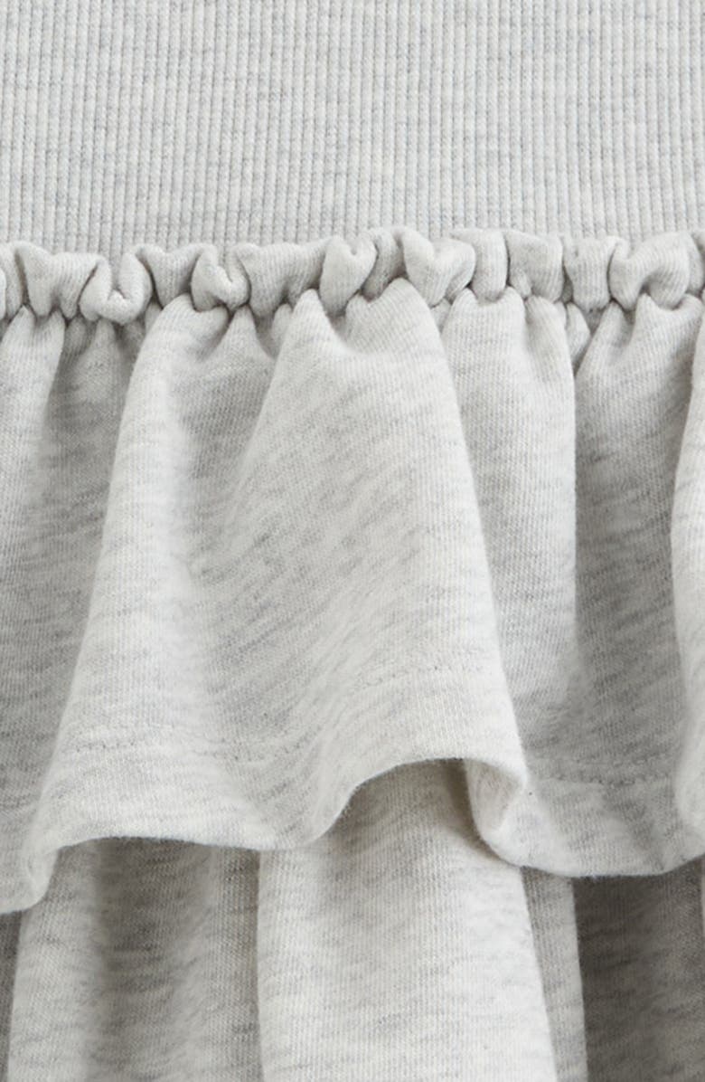 Treasure & Bond Kids' Tiered Cotton Blend Fleece Skort, Alternate, color, Grey Light Heather