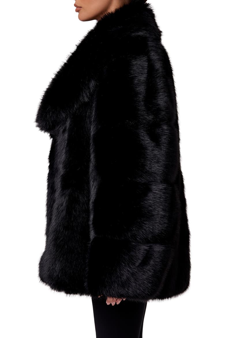 Oversize Fur Jacket, Alternate, color, BLACK