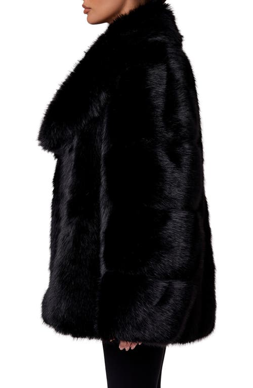 Naked Wardrobe Oversize Fur Jacket In Animal Print