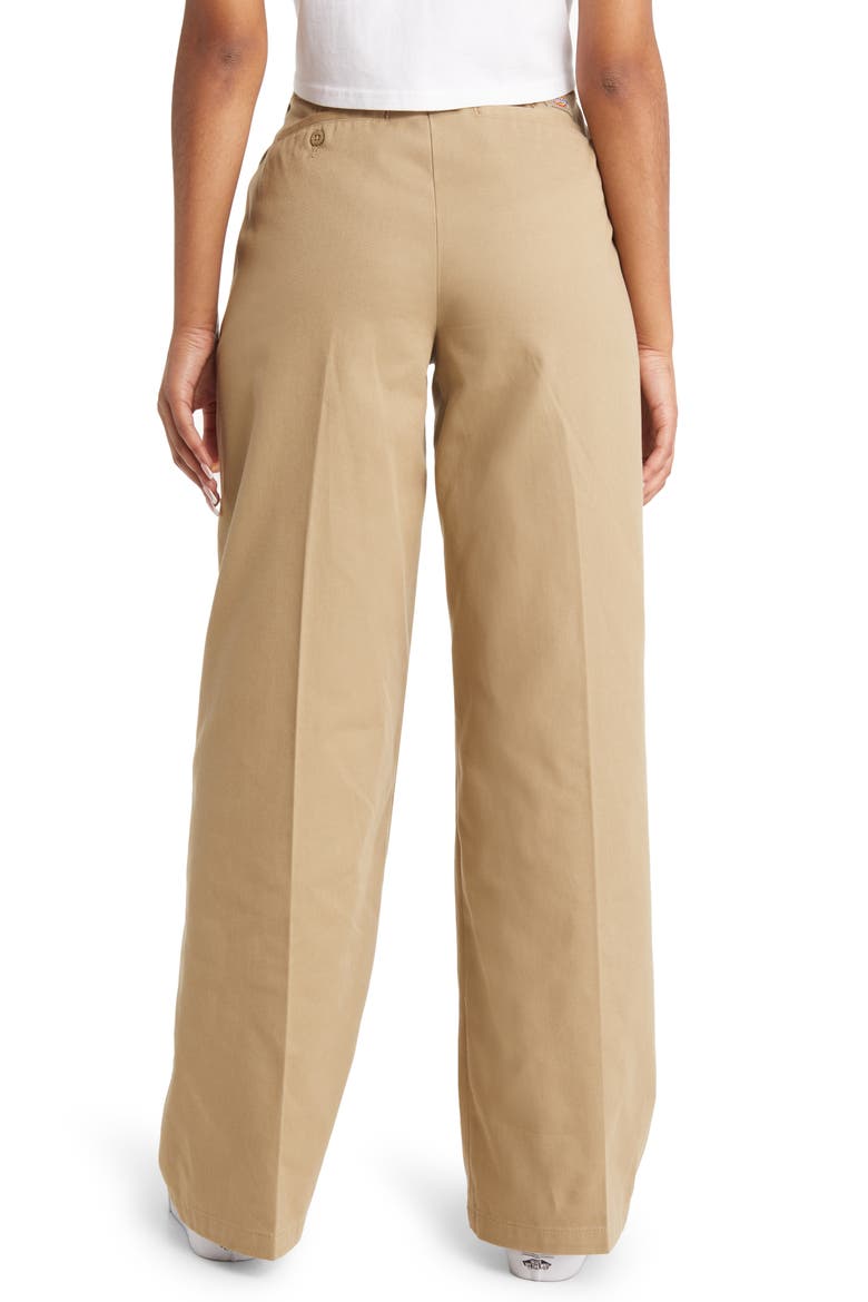 Wide Leg Twill Pants, Alternate, color, STONEWASHED KHAKI