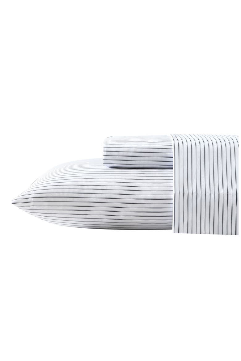 Skinny Yacht Stripe Sheet Set, Main, color, GREY