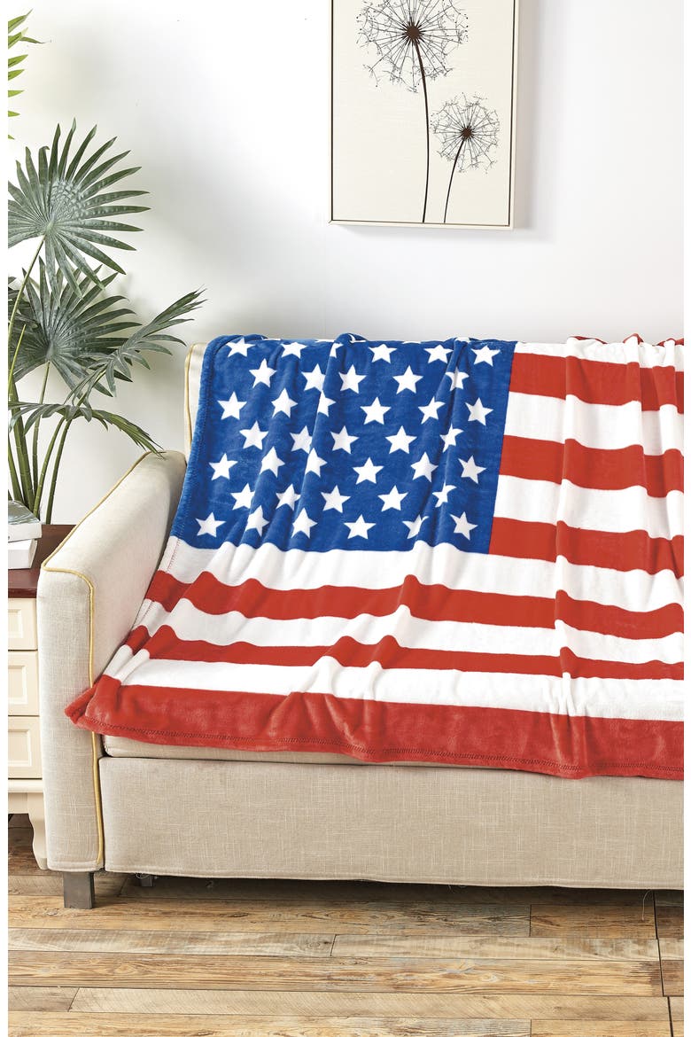 American Flag Throw Blanket, Alternate, color, RED/ WHITE/ BLUE
