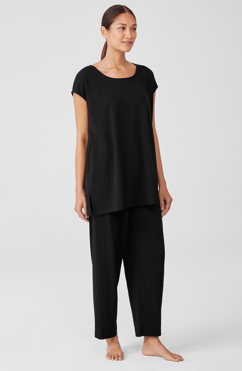 EILEEN FISHER SLEEP Scoop Neck Organic Cotton Tunic, Alternate, color, 