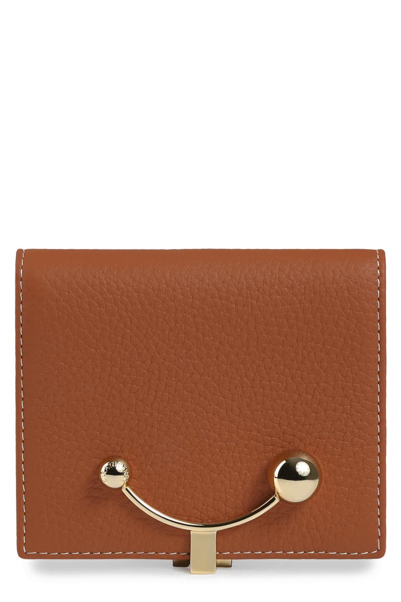 Crescent Leather Wallet, Main, color, TAN