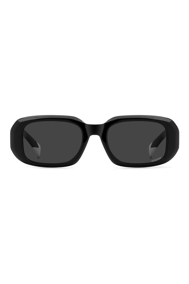 52mm Rectangular Sunglasses, Main, color, BLACK/ GREY