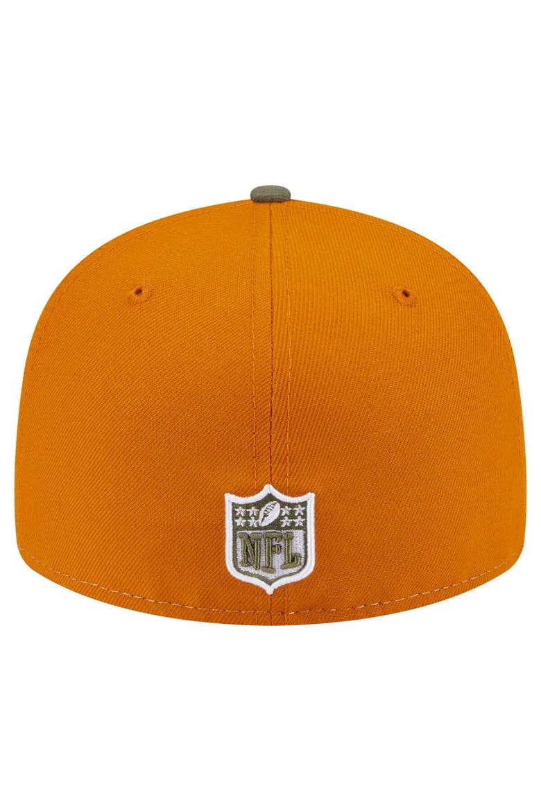 Men's New Era Olive/Brown Dallas Cowboys 2-Tone Color Pack Split Panel 59FIFTY Fitted Hat, Alternate, color, Olive