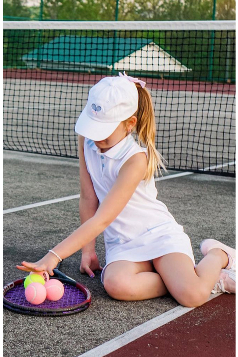 Tennis Rackets Bow Baseball Hat, Alternate, color, White