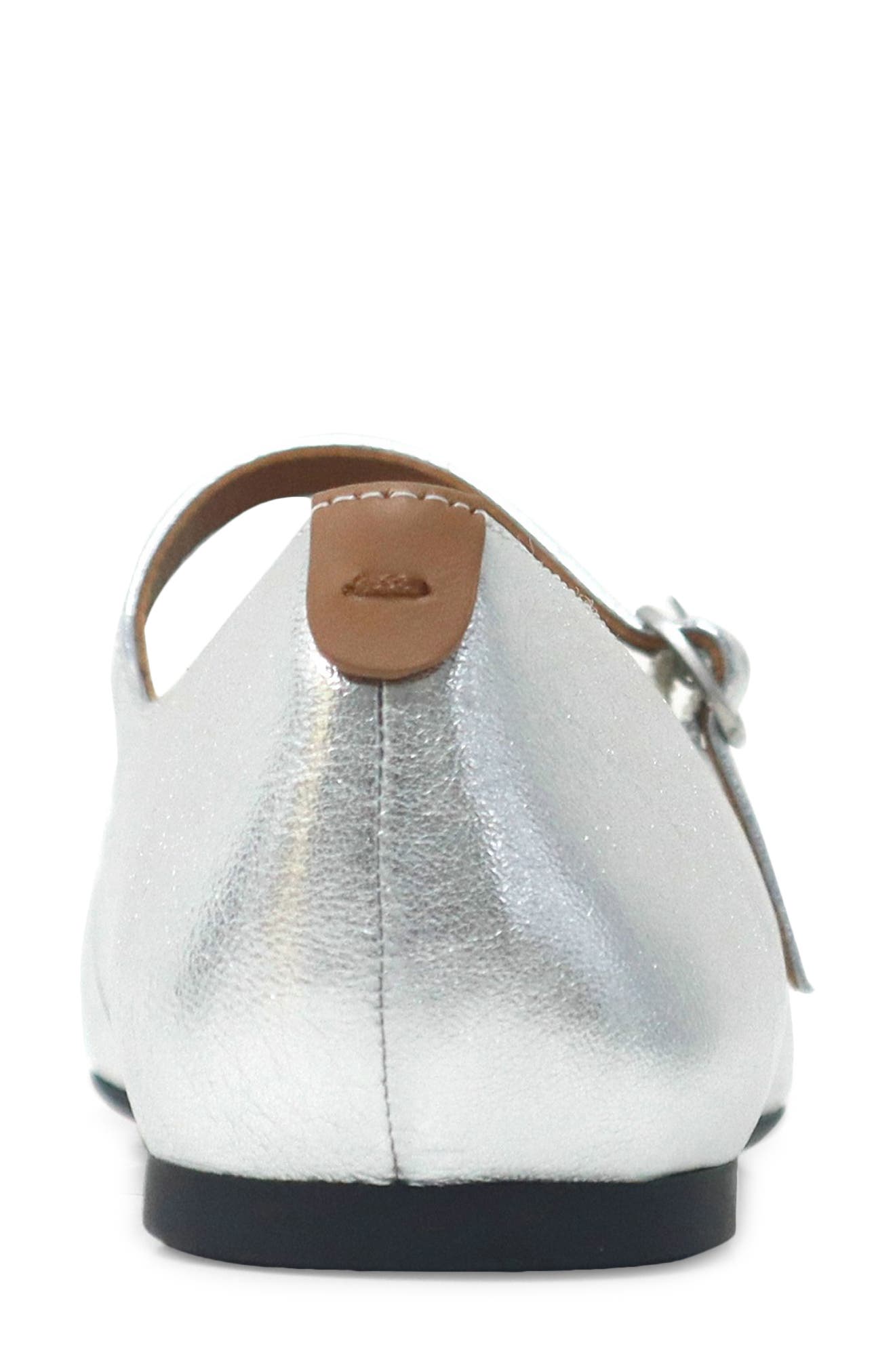 Gentle Souls Wynona Mary Jane Flat, Alternate, color, Silver Leather