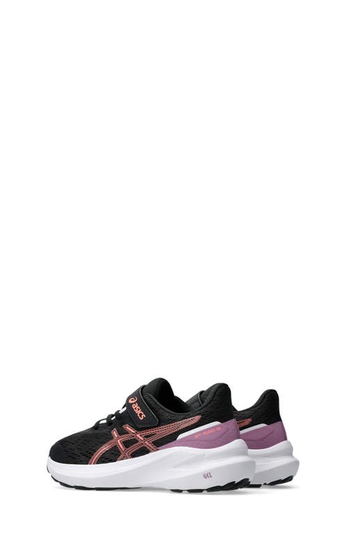 Asics ® Kids' Gt-1000 13 Running Sneaker In Black/sun Coral