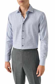 Contemporary Fit Textured Twill Button-Up Shirt