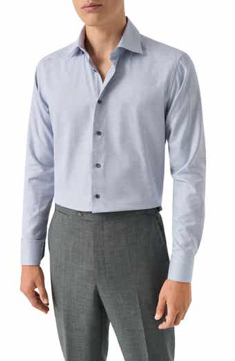 Contemporary Fit Textured Twill Button-Up Shirt