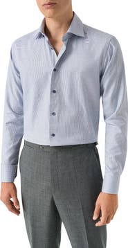 Eton Contemporary Fit Textured Twill Button-Up Shirt