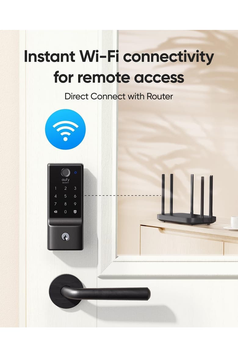 Smart Lock C220 Wireless Keyless Entry Door Lock, Alternate, color, Black