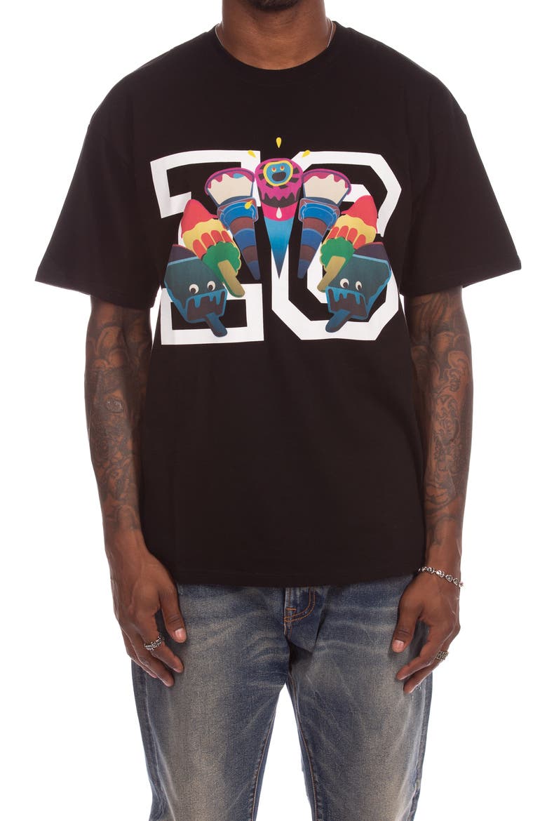 Friends Cotton Graphic T-Shirt, Main, color, BLACK