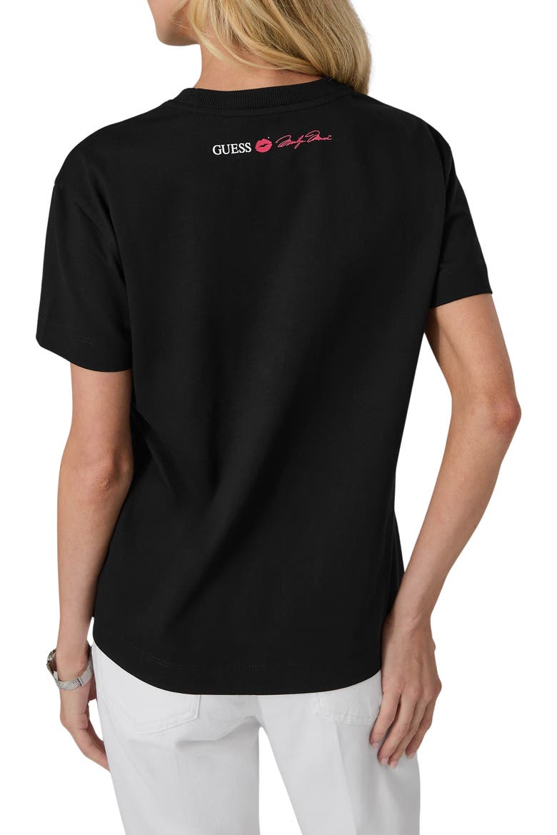 x Marilyn Monroe Embellished Slogan Graphic Tee, Alternate, color, JBLACK-BLACK