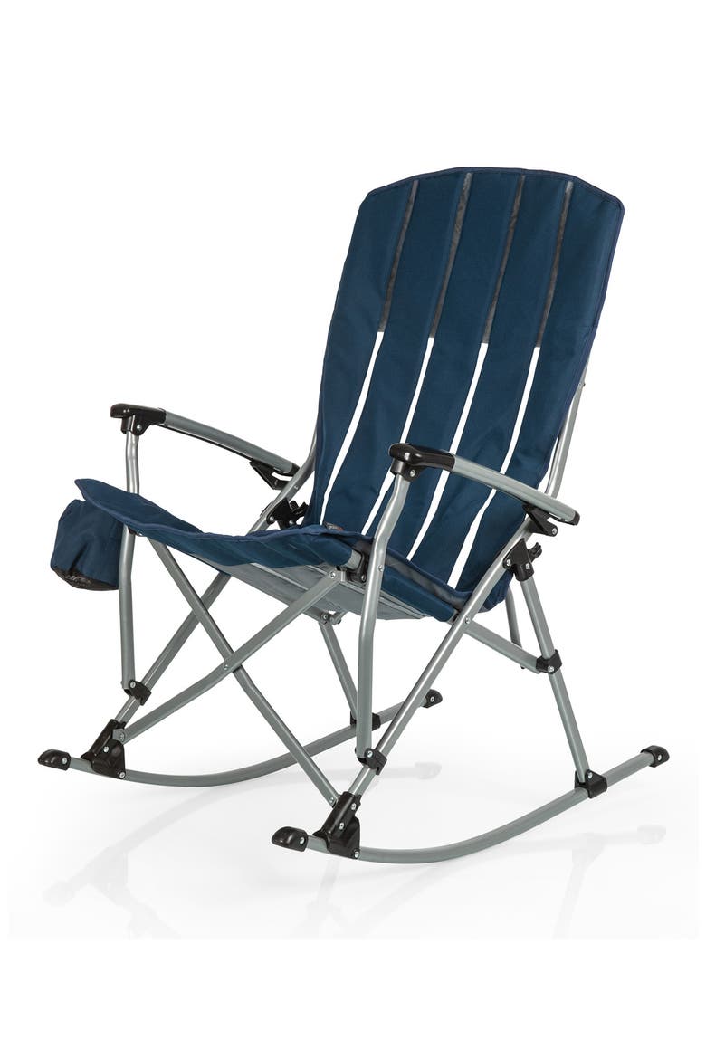 Outdoor Navy Rocking Camp Chair, Main, color, BLUE