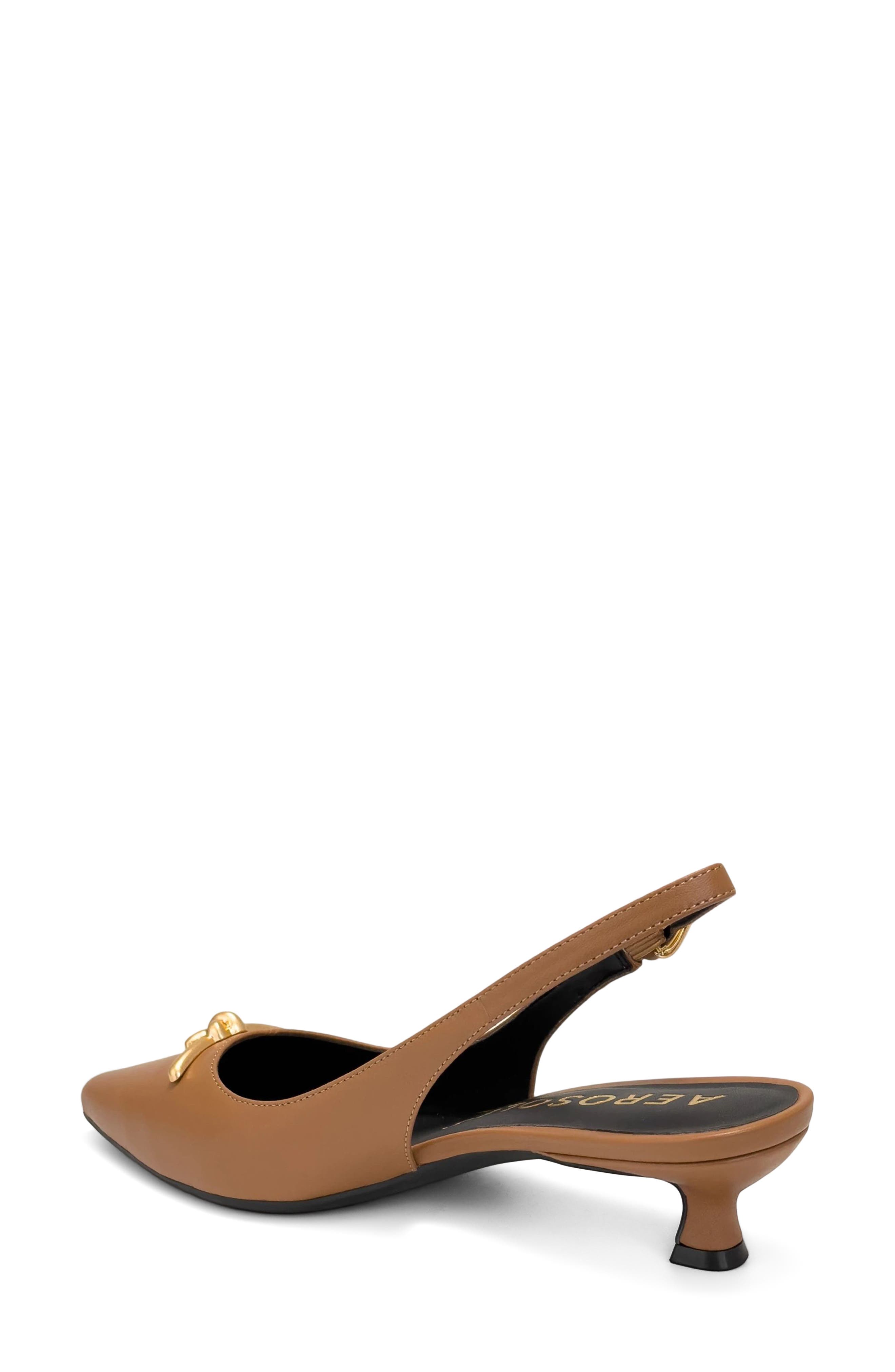 Raya Pointed Toe Slingback Pump, Alternate, color, TAN