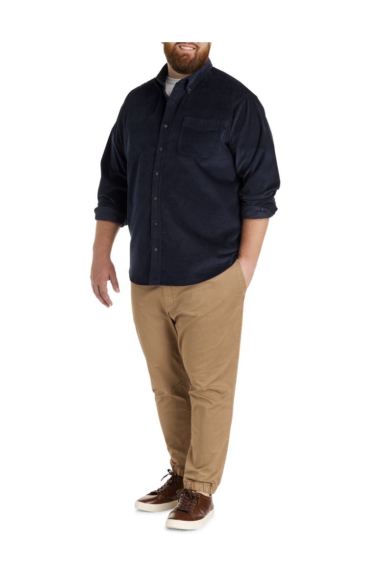True Nation by DXL Big & Tall Corduroy Sport Shirt, Alternate, color, Navy
