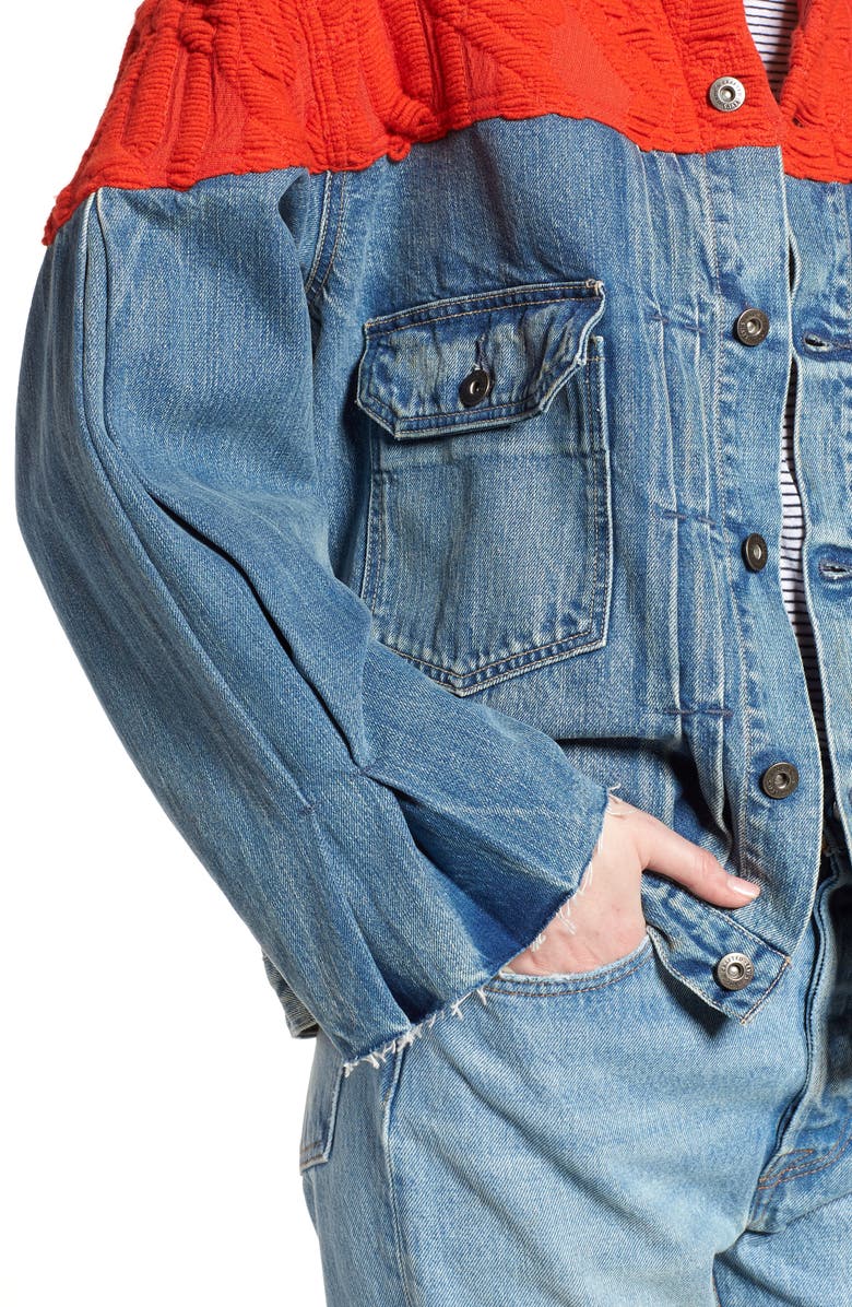 Levi's<sup>®</sup> Made & Crafted<sup>™</sup> Native Mixed Media Trucker Jacket, Alternate, color,