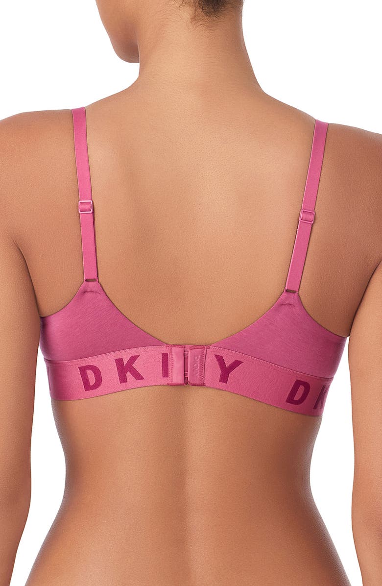 DKNY Cozy Boyfriend T-Shirt Bra, Alternate, color, Dark Rose