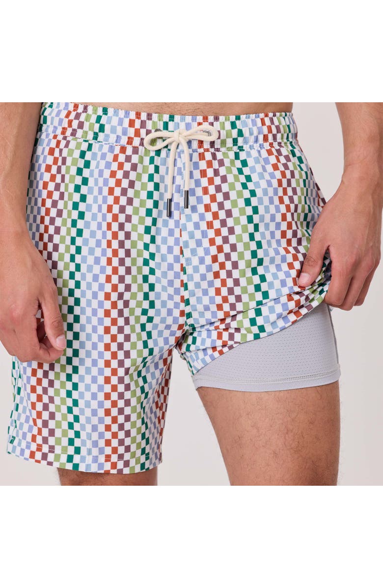 Snapper Rock 4 Way Stretch Swim Short, Alternate, color, Block Party