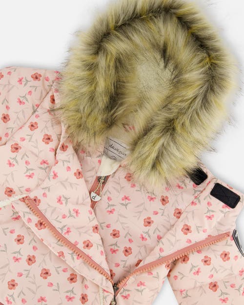 Deux Par Deux One-piece Snug Snowsuit Designed For Car Seat In Multi