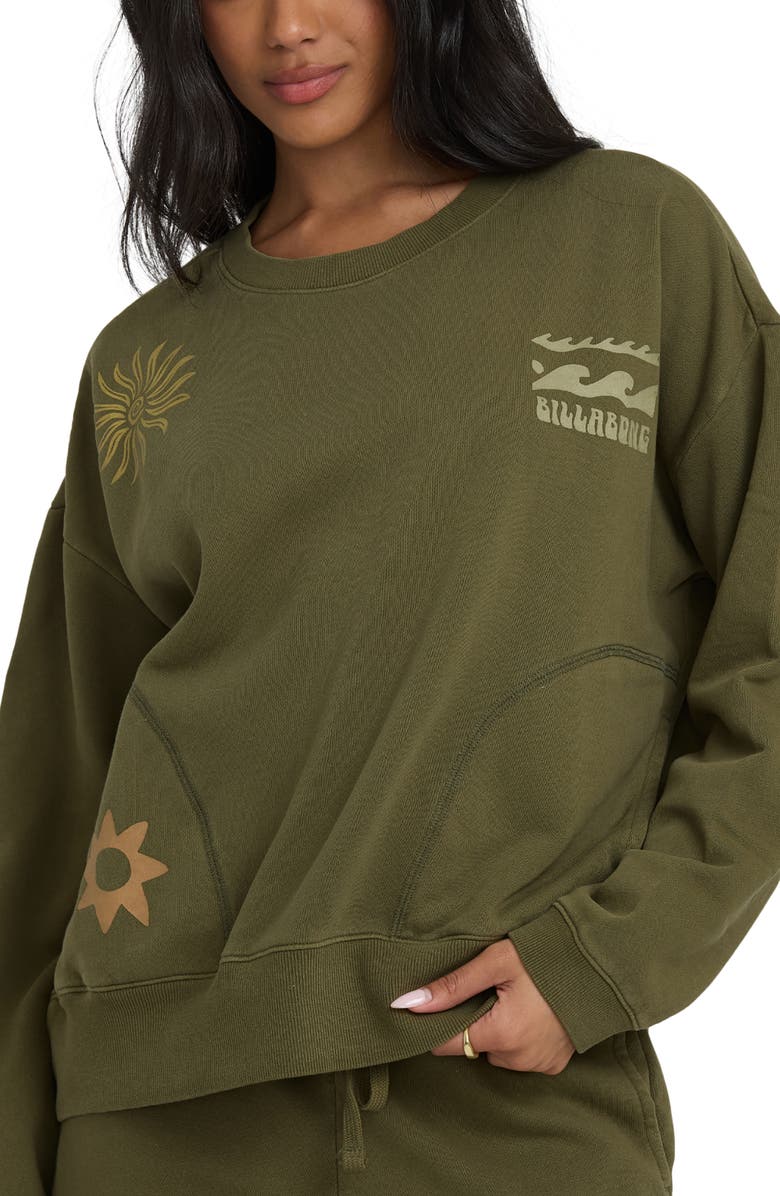 Billabong Sightseer Fleece Graphic Sweatshirt, Alternate, color, Mateo