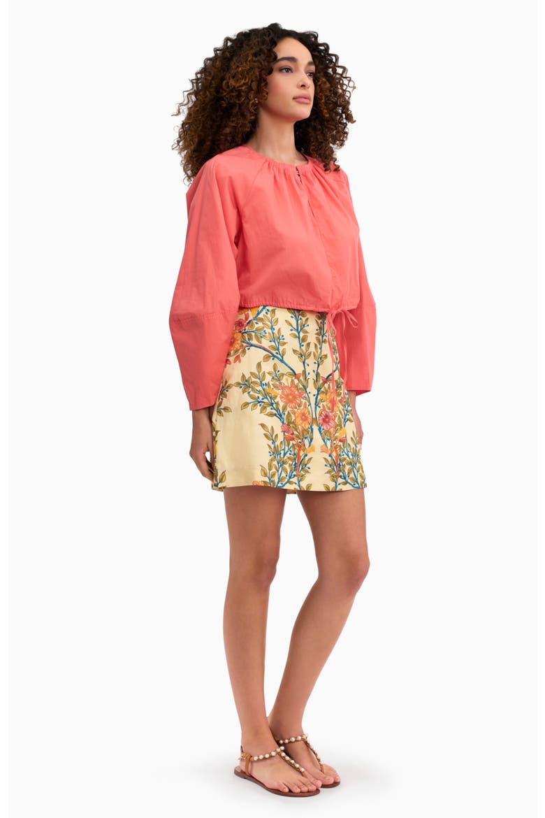 Cleo Printed Skirt, Alternate, color, Buttercream Multi