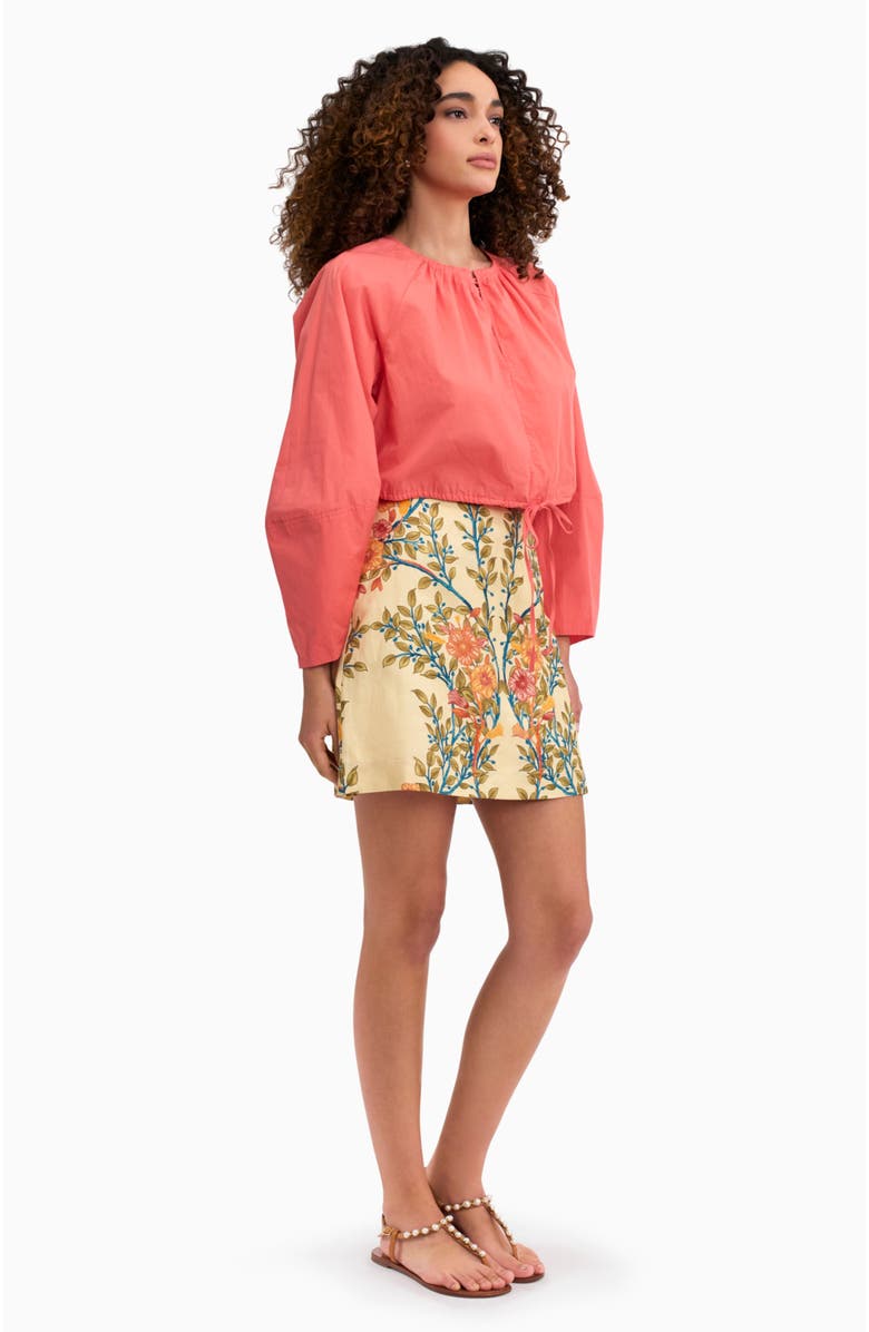 Rebecca Taylor Cleo Printed Skirt, Alternate, color, Buttercream Multi