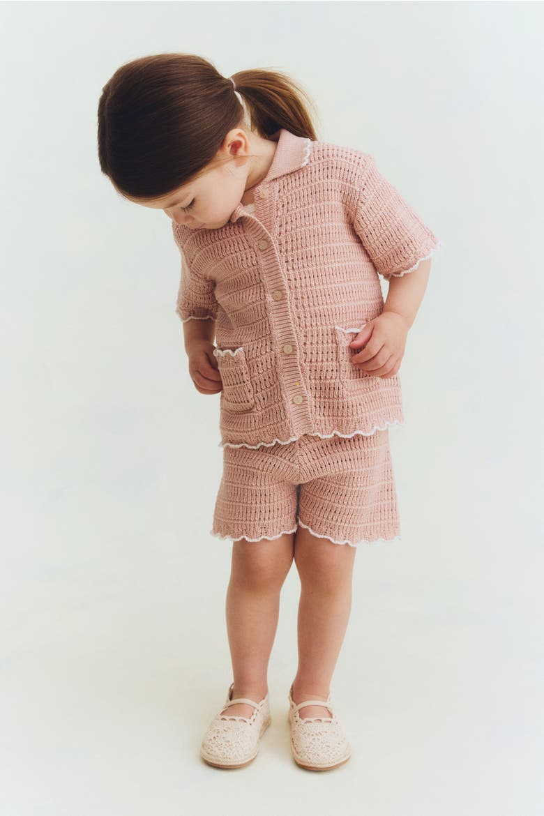 2-piece Crochet-style Set, Main, color, Light dusty pink