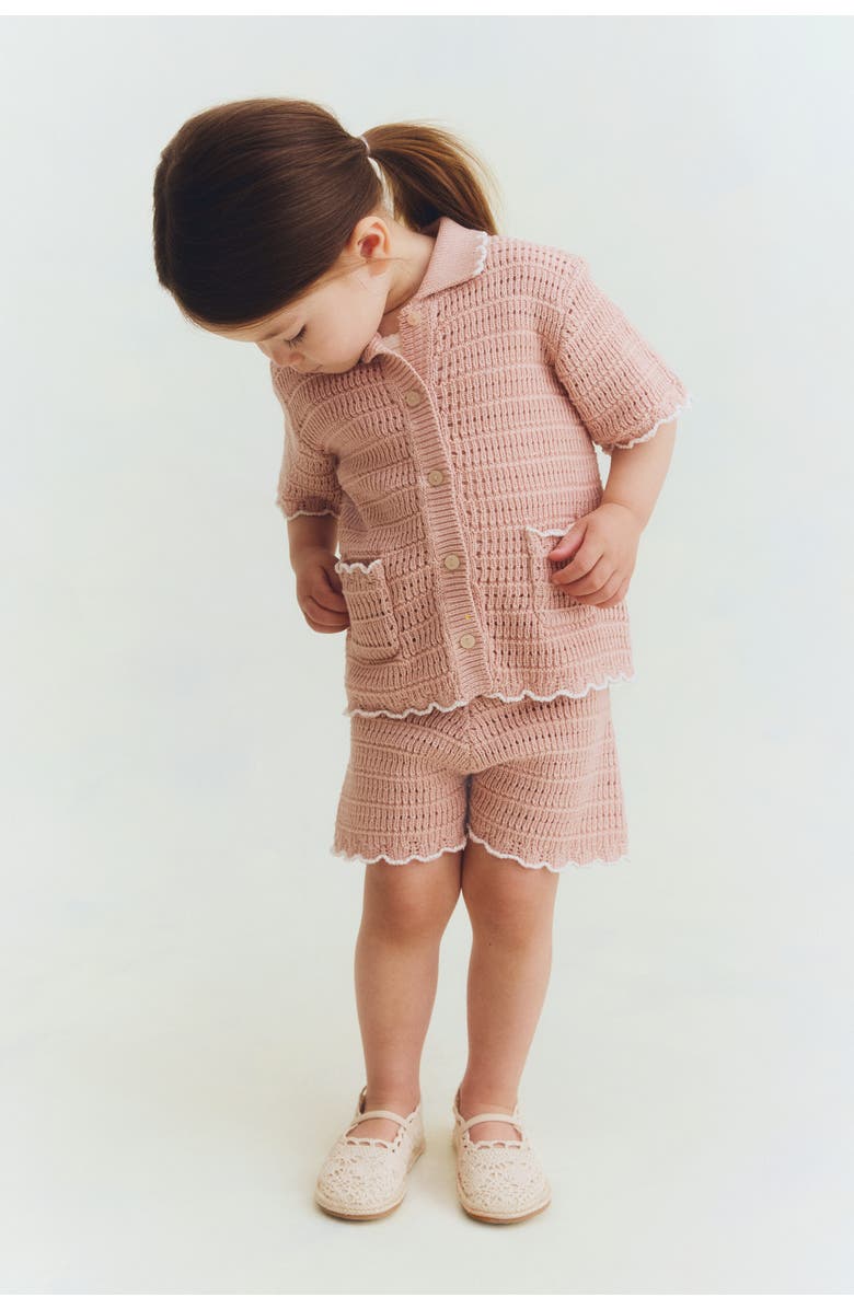 H&M 2-piece Crochet-style Set, Main, color, Light Dusty Pink