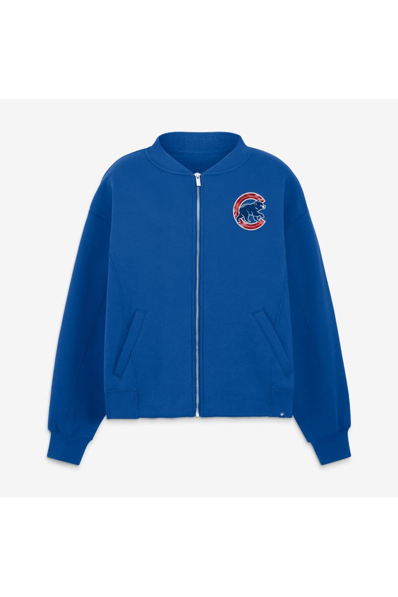 Women's Fanatics Royal Chicago Cubs Oversized Rage Against Full-Zip Jacket, Main, color, Royal