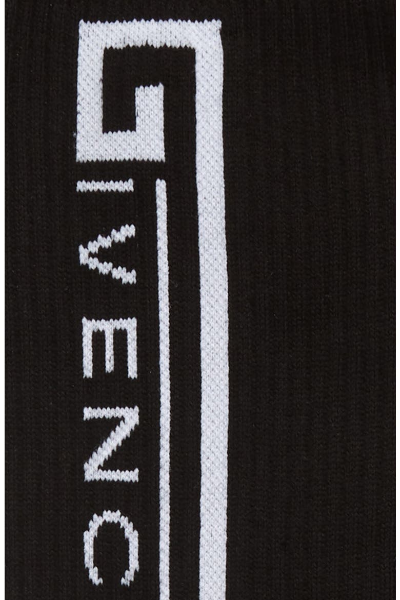 Logo Socks, Alternate, color, BLACK/ WHITE