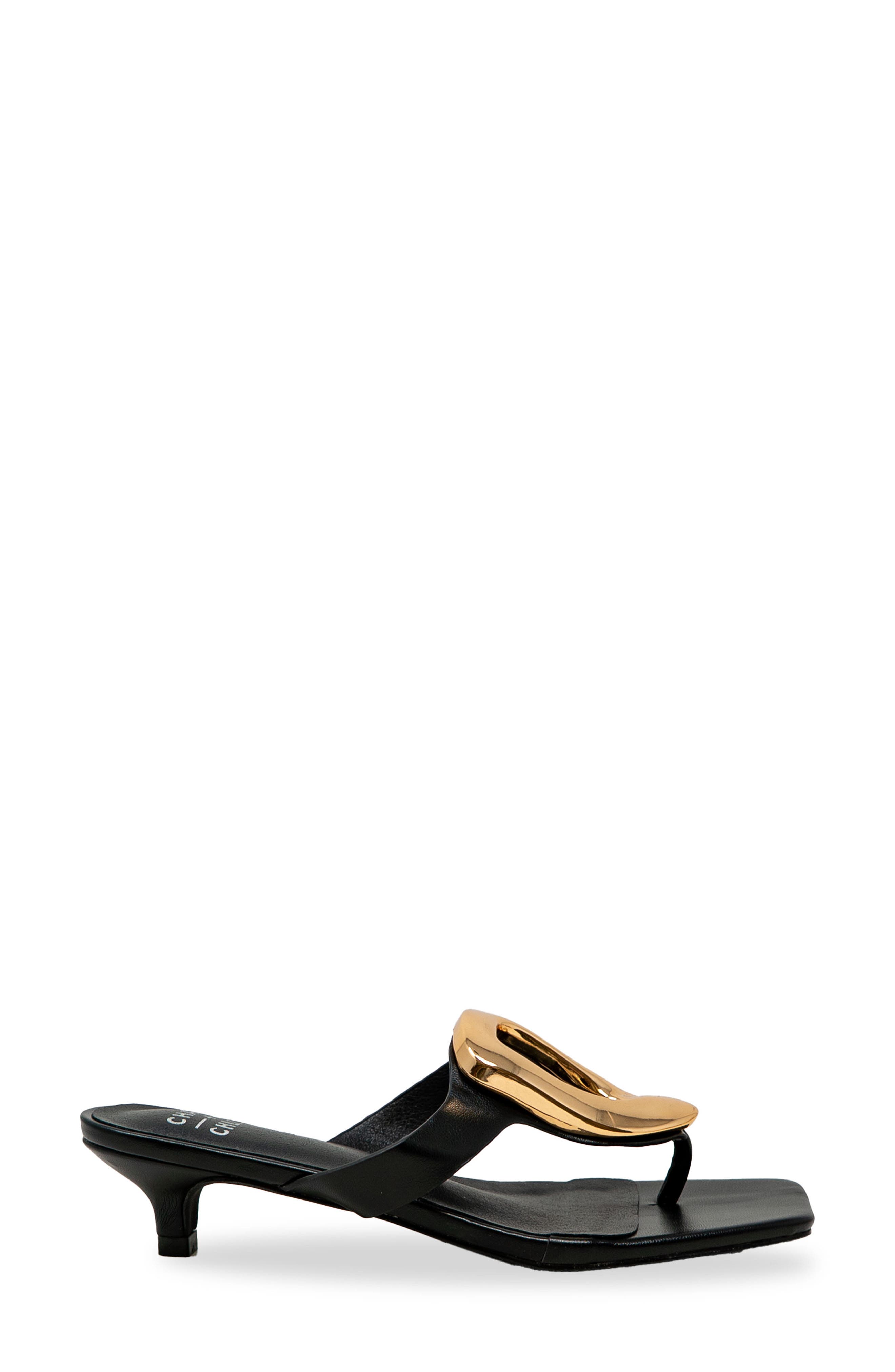 CHASE AND CHLOE Raya Bit Slide Sandal, Alternate, color, Black