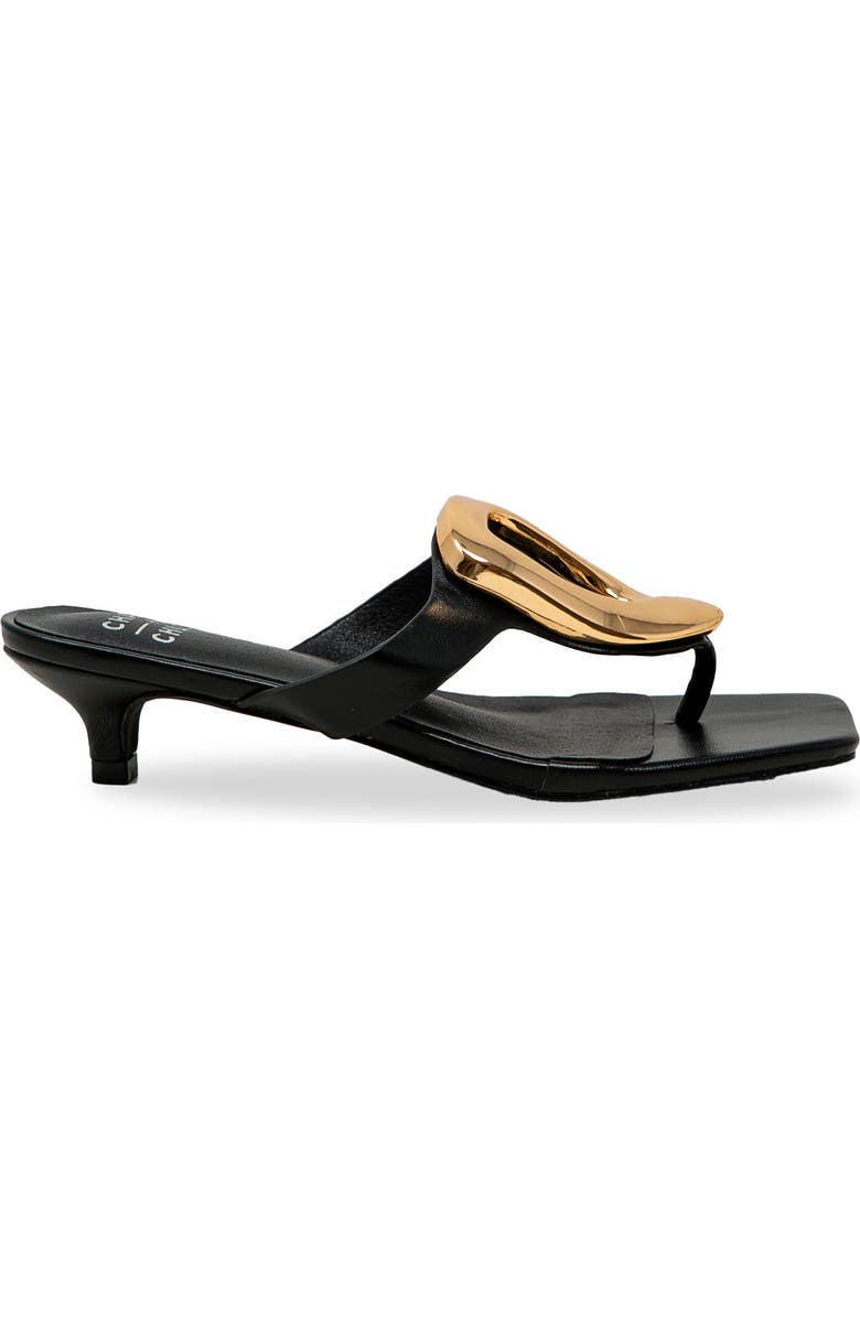 CHASE AND CHLOE Raya Bit Slide Sandal, Alternate, color, Black
