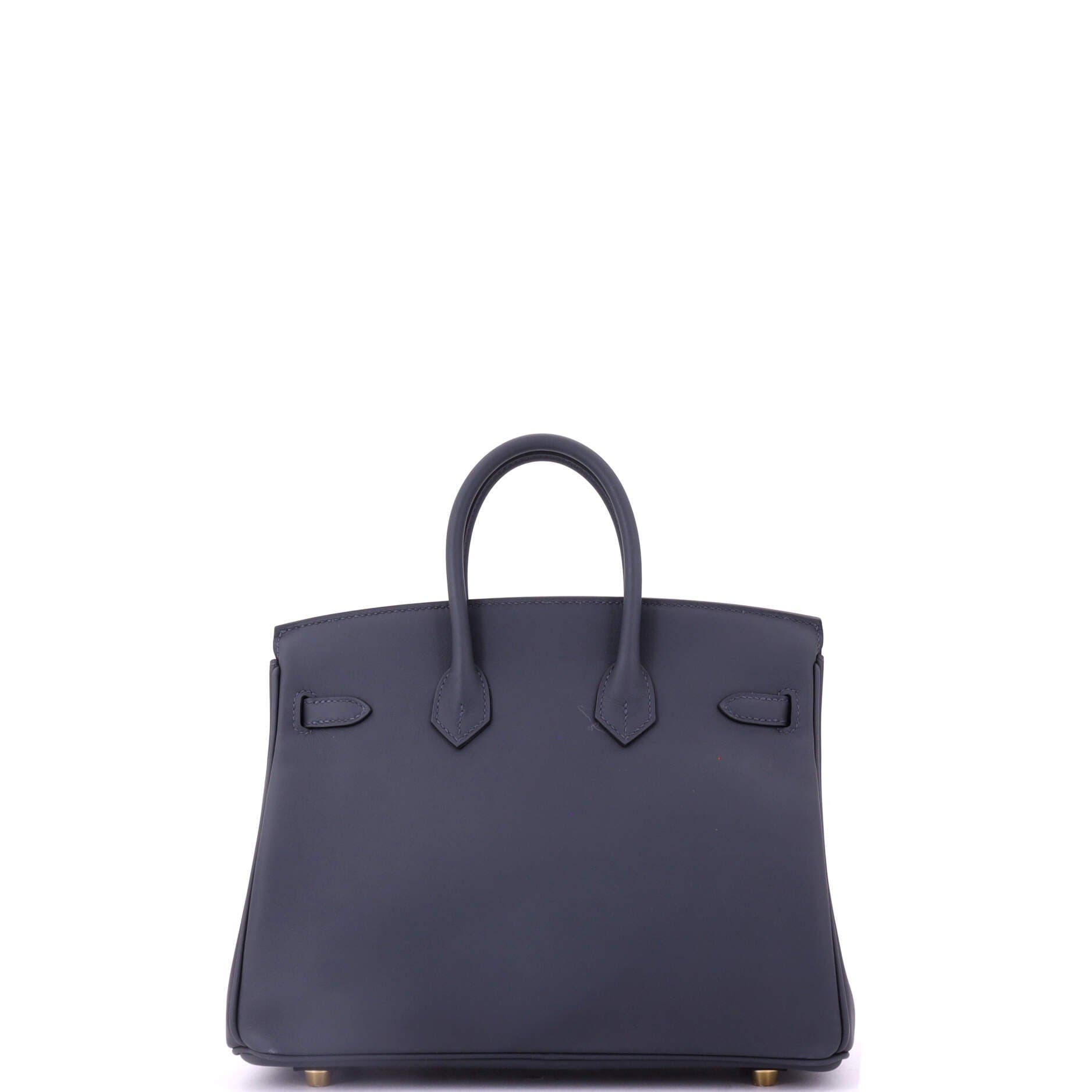 Pre-Owned Hermes Birkin Handbag Grey Swift with Permabrass Hardware 25, Alternate, color, Gris Misty