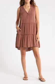 Tiered Gauze Cover-Up Dress