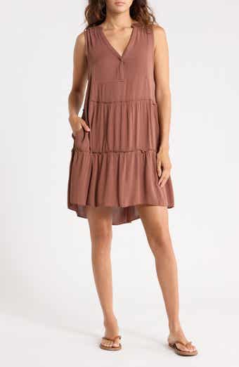 Tiered Gauze Cover-Up Dress