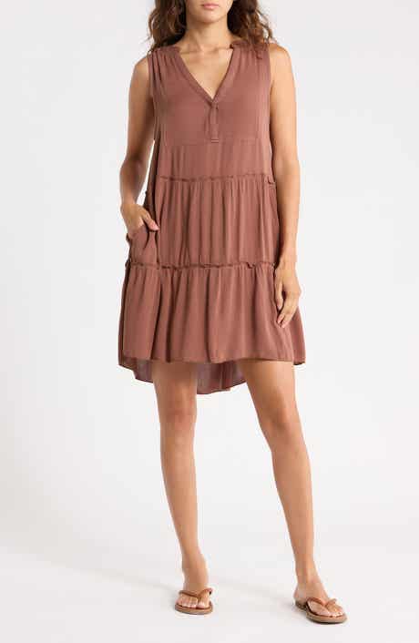 Tiered Gauze Cover-Up Dress