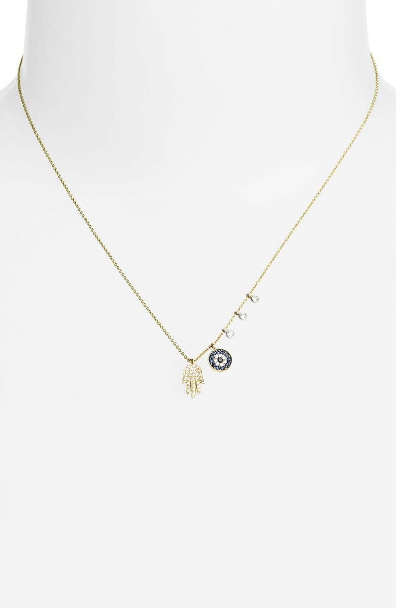 Meira T Desert Infusion Diamond & Sapphire Pendant Necklace, Alternate, color,