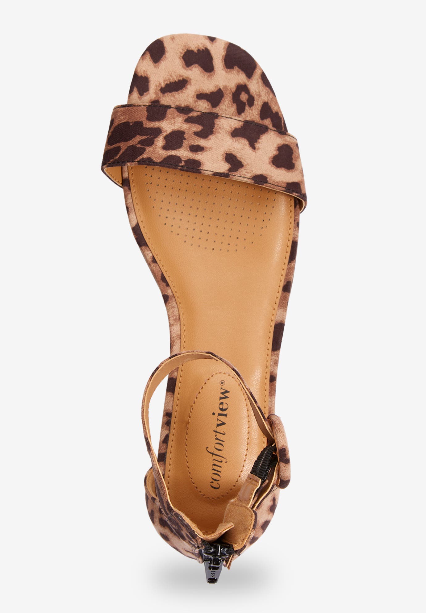 Comfortview The Alora Patterned Sandal, Alternate, color, Leopard