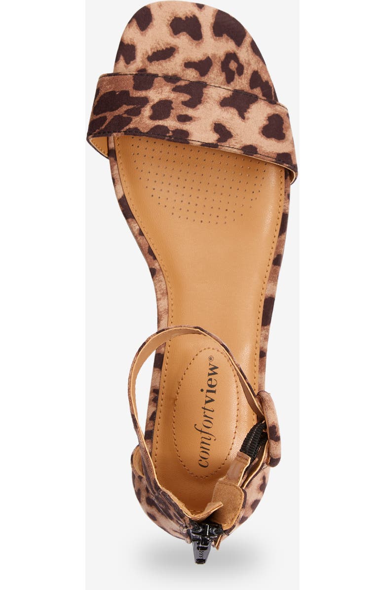 Comfortview The Alora Patterned Sandal, Alternate, color, Leopard